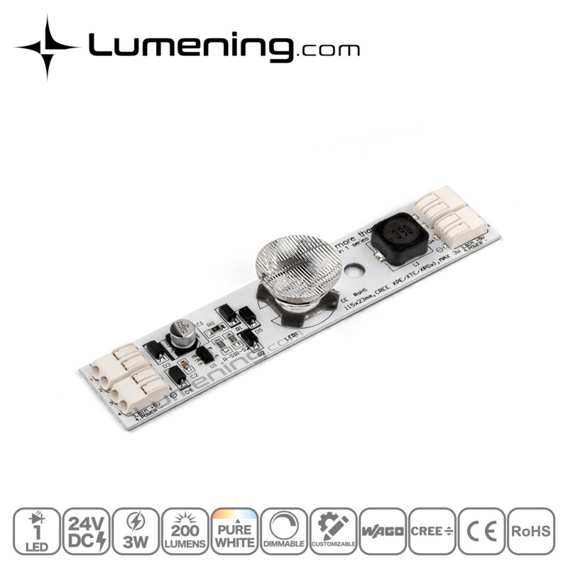 Dimmable 3w edge lit single LED module with high power CREE LED for light box
