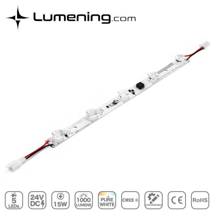 Edge-lit LED module for tension fabric SEG light-box displays that are used in exhibitions and shops