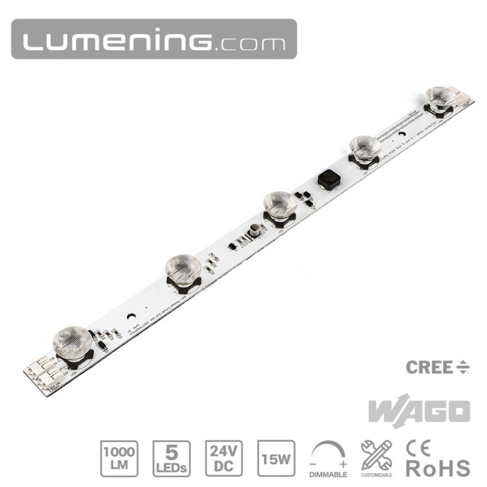 15 watt dimmable Edge Lit Light Box LED Module With Cree LED high-transmittance optics and WAGO connectors fully customizable