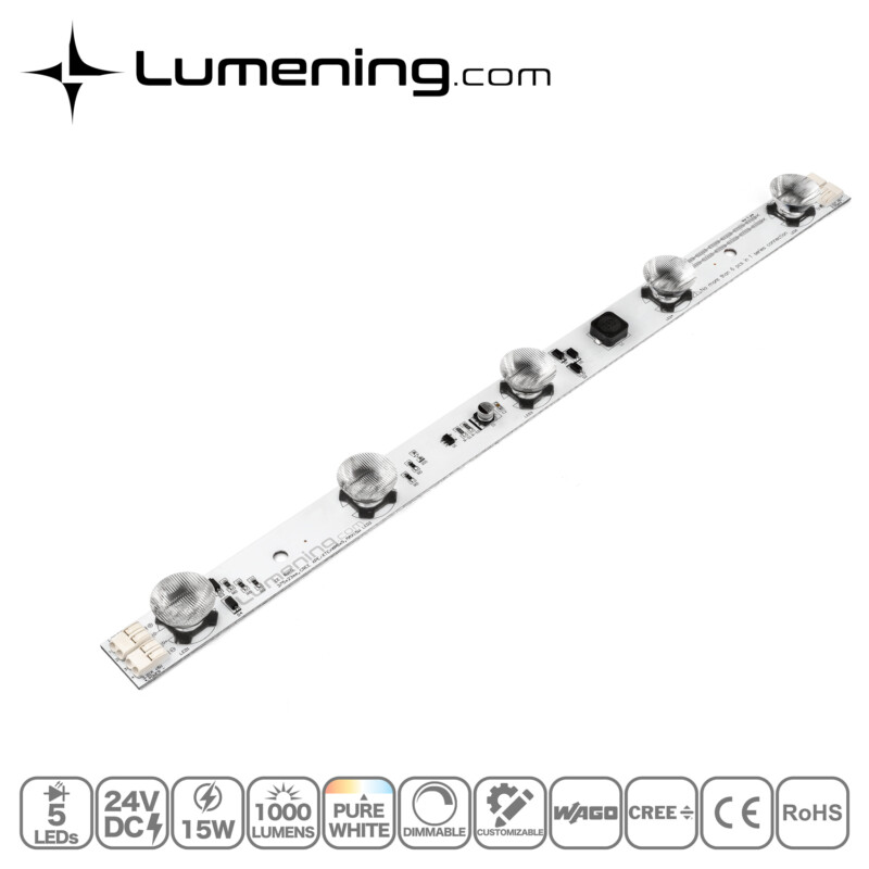 15 watt dimmable Edge Lit Light Box LED Module With Cree LED high-transmittance optics and WAGO connectors fully customizable