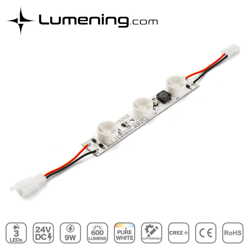 15cm 24v 9w edge-lit LED module with 3 high-power CREE LEDs for tension fabric light boxes.